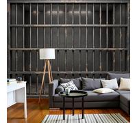 MIATCENRT 3D Wall Mural Prison Cell Pattern Print Photo Wallpaper, Dark Gray Silk Fabric Mural Decoration Poster Picture, Design Realistic 350x256cm Murals for Living Room Kids Bedroom