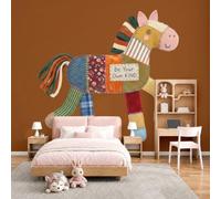 MIATCENRT Custom Size Wall Murals, Retro Cute Patchwork My Little Pony Large Photo Wallpaper for Bedroom Living Room Playroom Nursery Teen Room Kids' Photo Mural Walls Art, 450x315cm