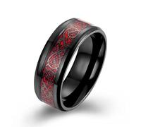 MIATCENRT Jewelry Ring For Men - Mirror Polished Inlaid Ring Carbon Fiber Men'S Trendy Cool Jewelry, 8Mm Wide Trendy Personality Rings For Teacher'S Day Gift,As Shown,9