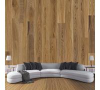 MIATCENRT Oak Floor Wall Mural Photo Wallpaper, Vintage Geometric 3D Printed Wall Mural, Brown Murals Wall Art Print for Bedroom Living Room Dining Room Home Decoration 250x175cm (WxH)