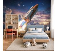 MIATCENRT Photo Wallpaper 400x280cm Large Space Exploration Wallpaper Mural