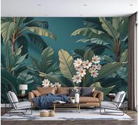 MIATCENRT Wall Mural Banana Leaf Wallpaper, 3D Wall Murals Decoration Poster Tropical Plant Picture Design Photo Wallpaper for Living Room Bedroom Office 200x140cm