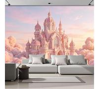MIATCENRT Wall Mural Castles Clouds Wallpaper, 3D Wall Murals Decoration Poster Dreams Fairy Tales Picture Design Photo Wallpaper for Living Room Bedroom Office 450x315cm