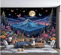 MIATCENRT Wall Mural Mountains Flowers Wallpaper, 3D Wall Murals Decoration Poster Dreams Landscape Picture Design Photo Wallpaper for Living Room Bedroom Office 200x140cm