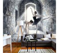 MIATCENRT Watercolor Mural Wallpaper Ballet Dancer Photo Wallpaper for Room Decoration, Not Self Adhesive Wallcovering Large Mural for Living Room Office Bedroom-200x140cm