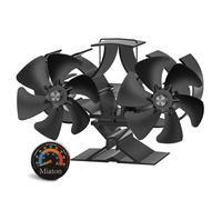 Miaton 12-Blade Stove Fan Silent Operation | Dual-