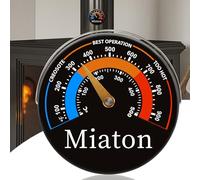 Miaton Wood Stove Thermometer, Magnetic Log Burner Temperature Gauge, Flue Thermometer, Log Burner Accessories