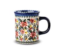 MIATTCLD Ceramic 15 oz Coffee Mug, Large Tea and Coffee Cup with Comfortable Handle for Office and Home, Ideal for Latte Milk Cappuccino Gifts, Dishwasher Microwave Safe (Boho 2)