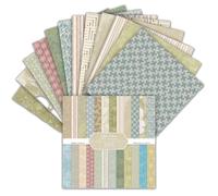 MIATTCLD Scrapbook Paper Double Sided 6x6 in Decorative Craft Paper for Scrapbooking, 24 Sheets Patterned Background Papers for Junk Journals Greeting Cards Decoration (Vintage 01)