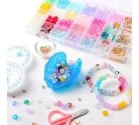 Miawtro 1878 PCS Bracelet Making Kit, Beads for Bracelets, Bracelet Making Kits for Girls,Diy Craft Gifts, Clay Beads Friendship Bracelet Making Kit for Friendship Bracelets