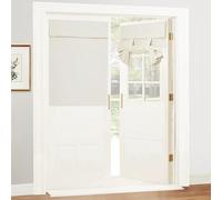 Miawtro Door Blinds, Punch-Free Door Curtain with Velcro and Tie-Downs, Easy to Install French Door Blinds Can Block Light and Protect Privacy for Windows, Bathrooms, French Doors, Glass Doors (white)