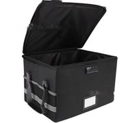 Miawtro Fireproof Document Box,Fire Proof Documents Storage Box with Password Lock and Foldable Design, Large Capacity Portable Fireproof Box with Leather Handle for Office, Home, Car Trunk