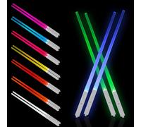 Miawtro Lightsaber Chopsticks,4 Pairs LED Light up Chopsticks Reusable and Dishwasher Safe,light saber chop sticks with 9 Color Modes for Party,Gathering,Travel,Festival Gifts