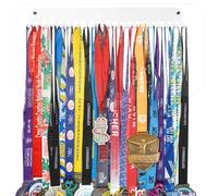 Miayork Runner Medal Hanger Display in White - Sturdy Marathon Medal Display Easy to Install-Race Medal Holder Wall Hanger for Sports Gymnastic,Soccer,Runner,Wrest,Football,Basketball