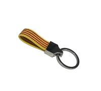 MIBANDERA Catalonia Flag Keychain Canvas Key Ring, Senyera Keychain, Car and Motorcycle Keyring, Multicolored, One Size