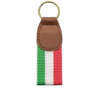 MIBANDERA Keyring Italian Flag Elastic Canvas, with Clasp and Ring., Flag Italy - Canvas, One size