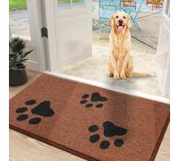 Mibao Door Mat Indoor 80 x 120 cm, Dirt Trapper Entrance Doormat, Non-Slip Inside Floor Mats for Entryway Back Door, Machine Washable Soft Pet Rug for Muddy Shoes and Paws, Brown
