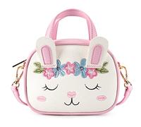mibasies Toddler Purse for Little Girls Handbags Kids Age 3-8, A1 Bunny, Travel Wallet