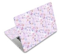 Mibbxea 15-15.6 Inch Vinyl Laptop Skin Sticker, Reusable Laptop Sticker for 13 13.3 14 15.4 Inch Netbooks, Decorative, Scratch-Resistant, Waterproof, Dustproof (077 Flowers and Butterflies)
