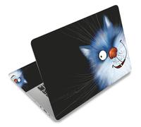 Mibbxea 15.4-15.6 Inch Laptop Skin Sticker, Customisable, Universal for 12.1 13 13.3 14 Inch Computers and Netbooks, Reusable Notebook Art Protector (016 Flashing Cat)