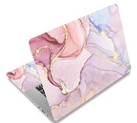 Mibbxea 15.4-15.6 Inch Laptop Skin Sticker, Customisable, Universal for 12.1 13 13.3 14 Inch Computers and Netbooks, Reusable Notebook Art Protector (030 Colourful Marble)
