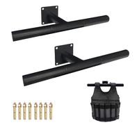 Mibcocny 2 Pack Weight Vest Hanger Wall Mount, Heavy Duty Police Gear Rack, Body Armor Hanger, Tactical Plate Carrier Accessories for Backpack Gym Home Workout (Black)