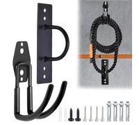 Mibcocny Battle Rope Anchor Kit Wall Mount, Set With Workout Wall Anchor And Rope Hook For 5-30 Feet, 1-1.5" Battle Ropes For Home Gym, Battle Rope Wall Mount Holder, Heavy Duty Gym Storage Rack