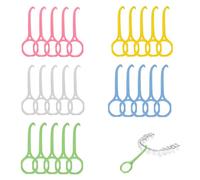 MIBICIRI 25 Pcs Aligner Removal Tool, Retainer Remover Tool Aligner Tooth Hook Braces Remover Braces Remover Hook,Oral Care Disassembly Accessories (5 Colors)