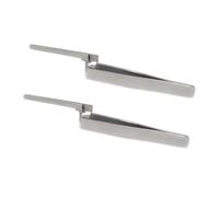 MIBICIRI 2pcs Dental Articulating Paper Tweezers,Stainless Steel Articulating Paper Holder, Bite Paper Pliers,Straight Head