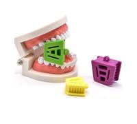 MIBICIRI 6pcsDental Bite Blocks,Dental Occlusal Pad,Mouth Prop Support,Plastic Bite Blocks Cushion Dental Cheek Retractor,Mouth Opener