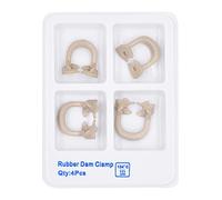 MIBICIRI Dental Rubber Dam Clamps Clip,Rubber Material Barrier Clip, Resin Heat Resistant Prevent Swallowing Barrier Clip (Brown)