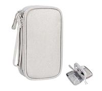 MIBICIRI Electronic Organizer Travel Cable Bag, Waterproof Double Layers All-in-One Carry Cable Organiser Bag for Cable, Cord, Charger, Power Bank, Earphone,Travel Gadget Bag for Men and Women(Grey)
