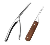 MIBICIRI Shrimp Deveiner Tool, 2Piece Stainless Steel Shrimp Peeler Set, Kitchen Tools for Shrimp Cleaner Peels Prawn Outer Shell Deveins
