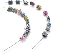 MIBICIRI Temporary Tooth Decoration with Metal Wires,Metal Bracket and Orthodontic Ligature Ties,Practice Props for Dental Students,Orthodontist Explain Props
