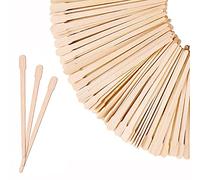 Mibly 500 Pcs Wooden Wax Sticks - Eyebrow, Lip, Nose Small Waxing Applicator Sticks for Hair Removal and Smooth Skin - Spa and Home Usage