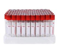 MiBoce 100pcs Disposable Vacuum Blood Collection Tubes, Laboratory Blood Collection Tubes, No Additives, for Laboratory Blood Sample Collection