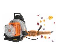 MiBoce 2-Stroke Petrol Backpack Leaf Blower, 63CC Leaf Blower Garden Blower, with 1.8L Fuel Tank, 0.3m³/s Air Volume, Speed 6800r/min, for Snow Lawn Care Road Cleaning