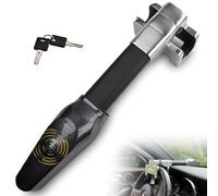MiBoce Car Steering Wheel Lock, Car Lock Anti-Theft Device, with 120dB Alarm, LED Warning Light, 2 Keys, Adjustable Length, for Cars, SUVs, Pickup Vans
