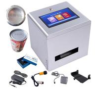 MiBoce Semi-Automatic Industrial Inkjet Printer, 12.7mm Desktop Handheld Inkjet Printer, with 5-Inch HD Capacitive Touch Screen, Foot Switch & Sensor, for Date, Batch Number, QR Code, Barcode