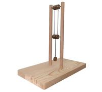 MiBoce Wooden Chaotic Double Pendulum Decoration, Kinetic Energy Sculpture Pendulum Desk Toy, for Office Home Stress Relief, Desk Ornament and Gift