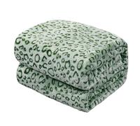 MIBOI Sage Green Throw Blanket for Couch - Cute Leopard Print Fleece Blankets for Kids Girls, Soft Cozy Green Spring Fuzzy Throw for Bedroom Home Decor Birthday Gifts 40''x 50''