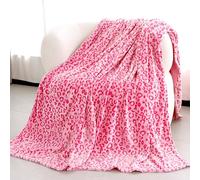 MIBOI Warm Fleece Blanket Pink Soft Cozy Lightweight Blanket Soft Throw Blankets for Bed