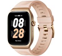 Mibro Watch T2 Gold MB002 - Unisex - 44 mm - Smartwatch - Quartz with charger - Mineral Glass Pink 22 mm