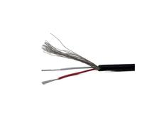 MIBSH Trunking Solid 2.1 Channel Audio Line, 2 3 4 Core Shielded Wire, UL2547 28AWG Shield Wire, Amplifier Signal Cable Black Grey Connector Loom (Color : Black 2 core, Size : 2 meter)