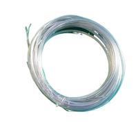 MIBSH Trunking Solid Pendant Light Power Cord, Transparent 2 * 0.14mm Electric Cable with 0.6mm Supporting Steel Rope, Lighting Lamps Electrical Wire Connector Loom (Color : Transparent, Size : 10m)