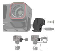 Mic Adapter for Insta360 Ace Pro/Pro 2,3.5mm Audio Insta Ace Pro/Pro 2 Mic Adapter,Supports Microphone Input, External Microphone Converter with Type-C (for Charging) Interface for Recording Vlogging