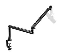 Mic Arm Desk Mount, 360° Swivel Low Profile Mic Arm Stand with Desk Mount Clamp, 5-Axis Microphone Boom Arm Stand 1/4" 3/8" 5/8" Thread for Podcast Gaming Streaming Studio