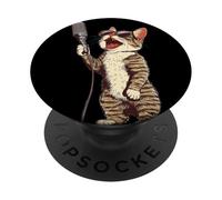 Mic Cat Outfit for Karaoke Night PopSockets Adhesive PopGrip