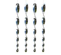 MIC CIM plastic wind chime for bird deterrence - Pirouette wind spiral 29cm silver [set of 4] - bird deterrent weatherproof and light reflecting - incl. suspension