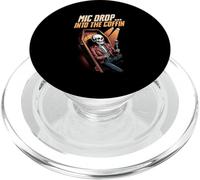 Mic Drop Into The Coffin Funny Skeleton Comedy Night Lover PopSockets PopGrip for MagSafe